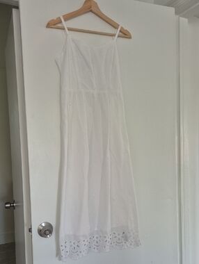 White Eyelet Midii Sundress